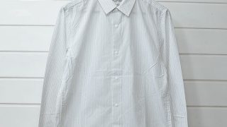 ヤエカ comfort shirts シャツネイビーストライプ YAECAのお買取り