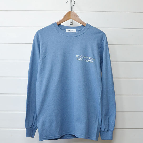 新品 ウィンダンシー SANTA CRUZ LONG SLEEVE CUT-SAWN Tシャツ ブルー